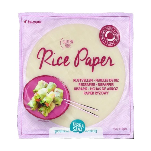 Papel de Arroz para Rollitos Bio (15 unidades)