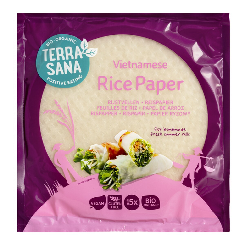 Papel de Arroz para Rollitos Bio (15 unidades)