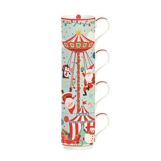 Set de 4 Mug de Navidad - Tiovivo Santa Claus