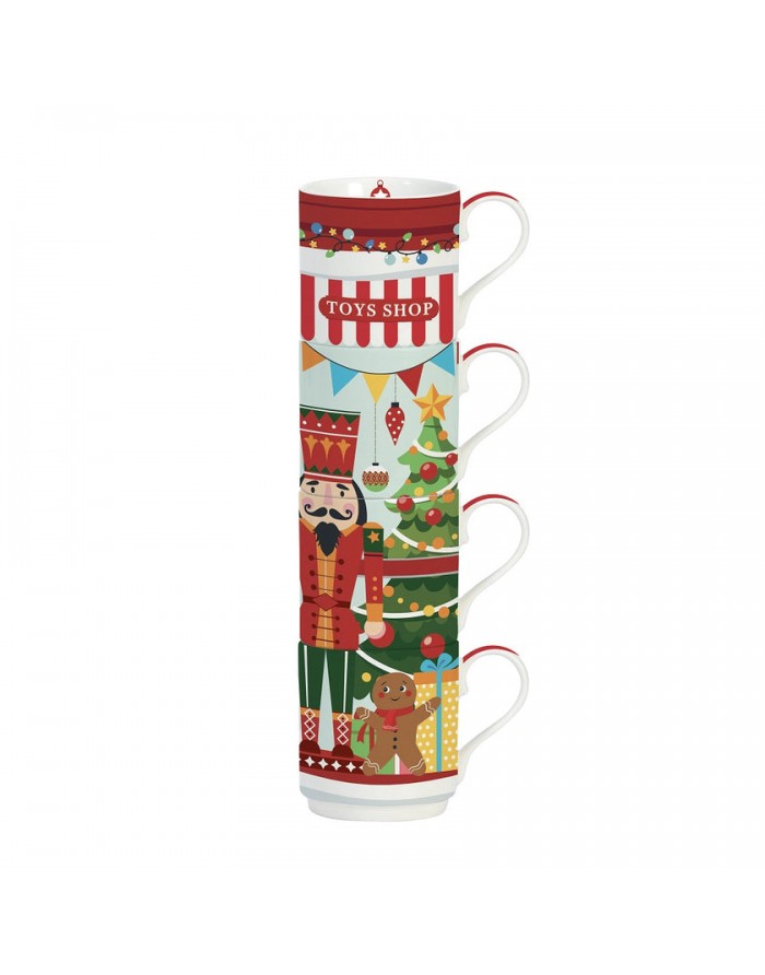 Set de 4 Mug de Navidad - Cascanueces
