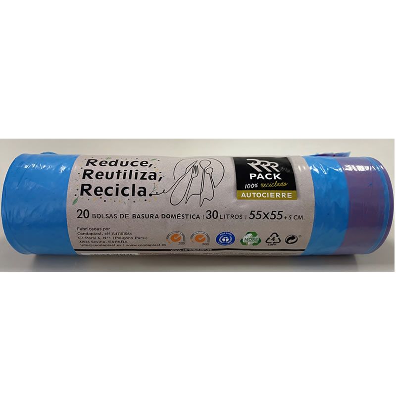 Bolsa de Basura Reciclada - 30 L - 20 unidades