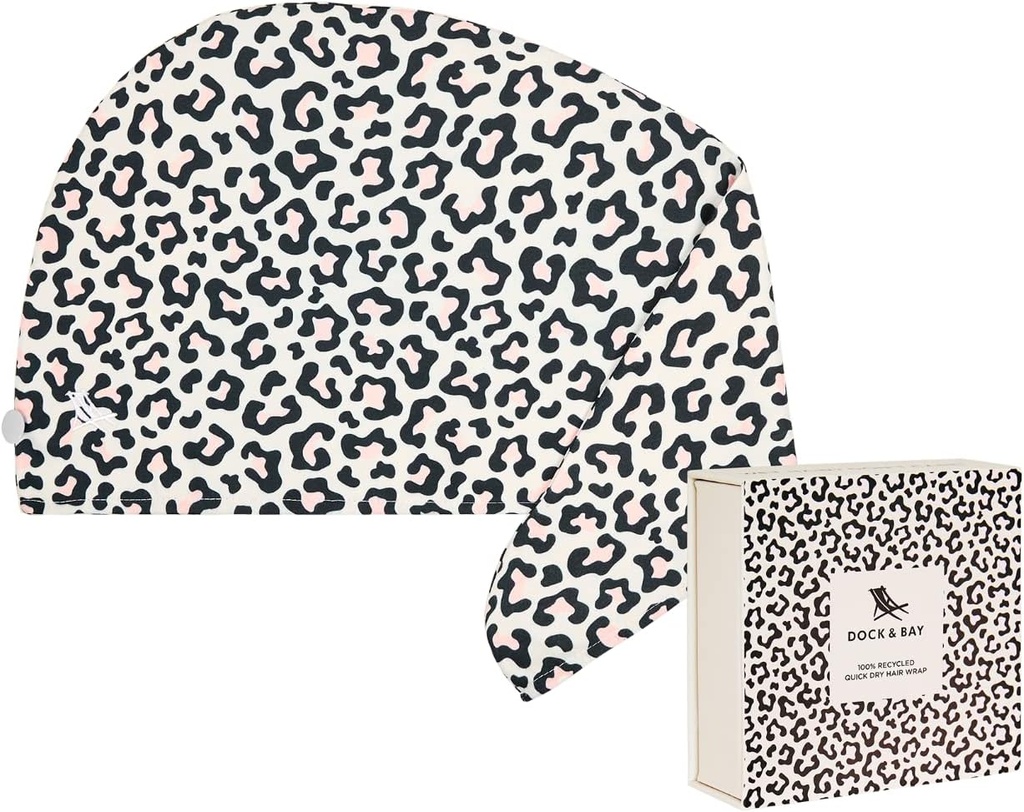 Toalla para Pelo Microfibra Dock & Bay - Leopardo