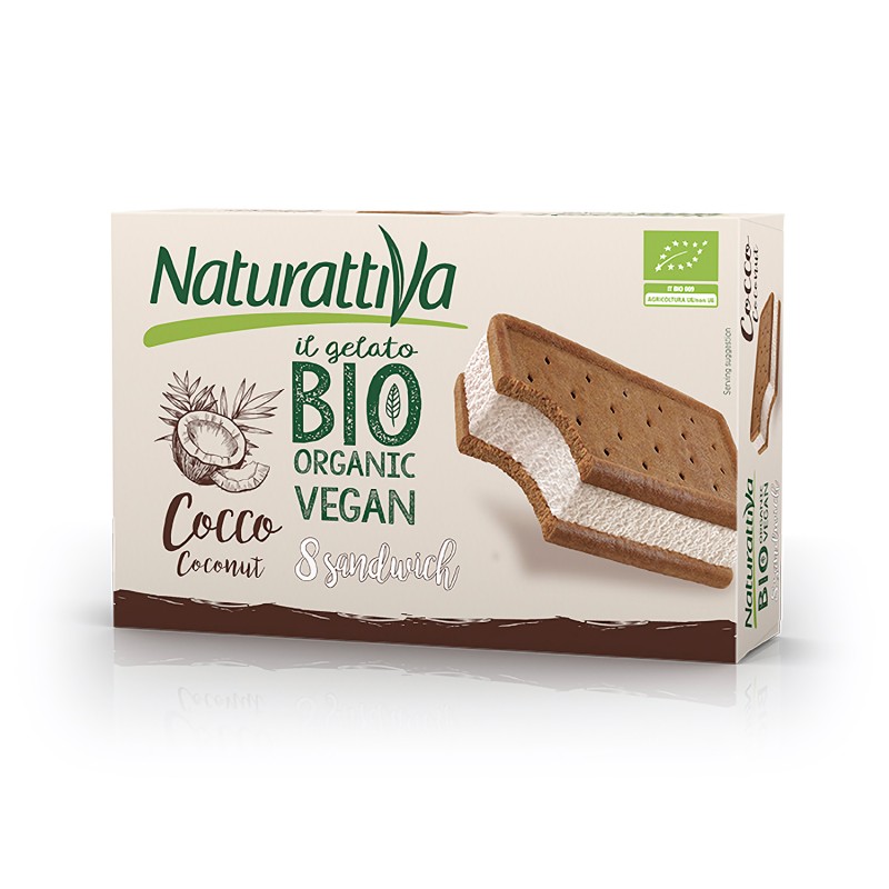 Helado Sandwich Coco - 8 unidades