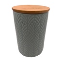 Tarro de porcelana con tapa de Bambú - Menta
