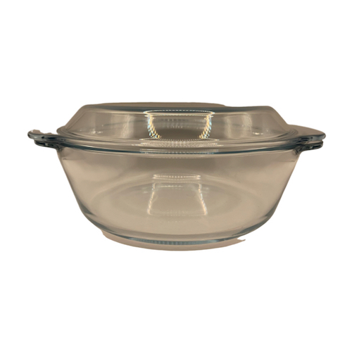 Tartera para horno rectangular de cristal con tapa