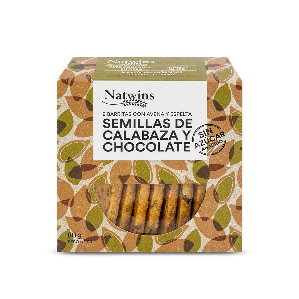 Barritas de Avena con Semillas de Calabaza y Chocolate Bio