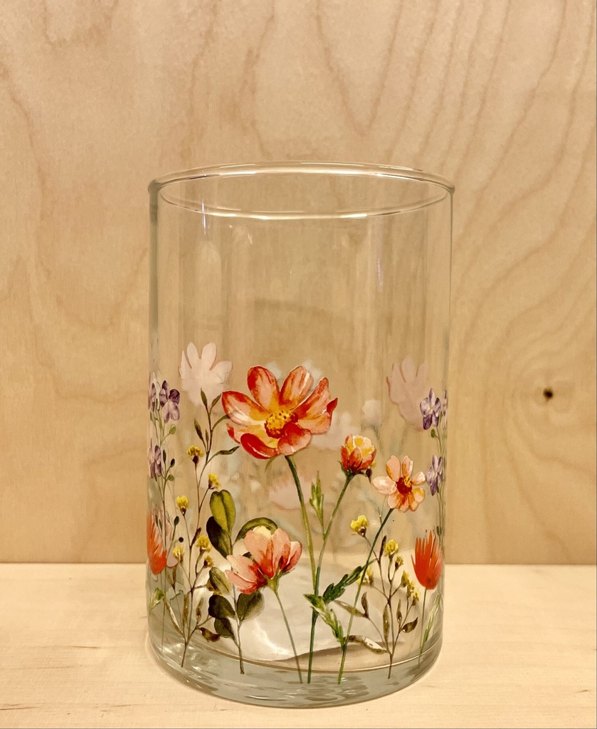 Vaso de Cristal Flores silvestres