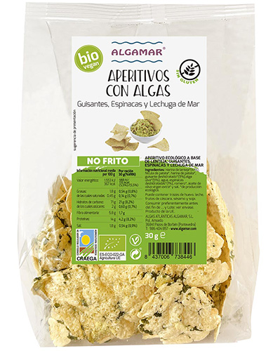 Aperitivo de Guisantes Espinacas y Algas Bio
