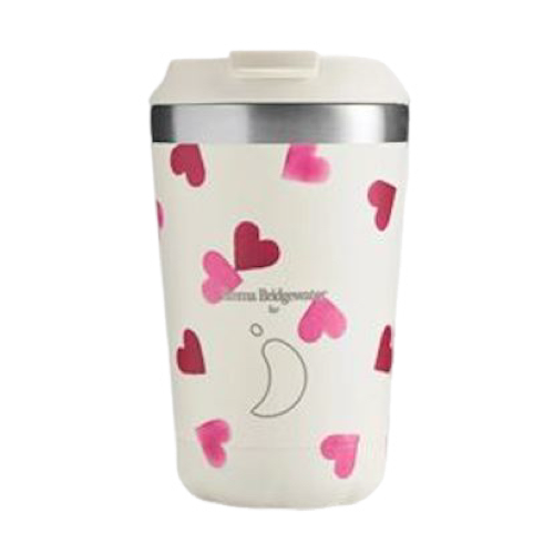 Termo de Café Acero Inoxidable Chilly’s Emma Brigdewater - Corazones 340 ml