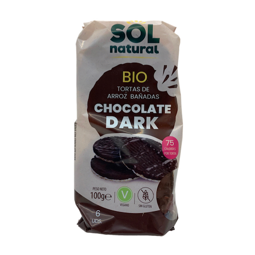 Mini Tortitas de Arroz con Chocolate Negro Bio