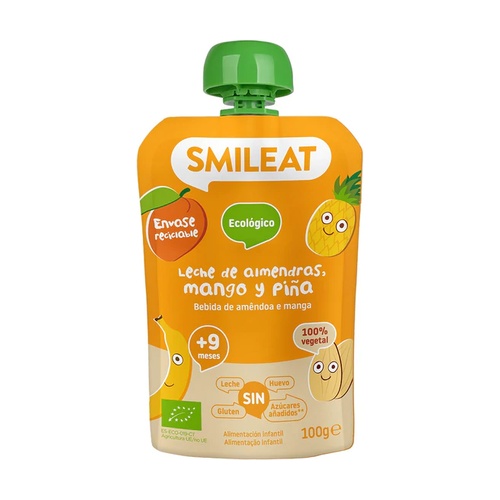 Pouch de Leche de Almendras, Mango y Piña Bio 9m+