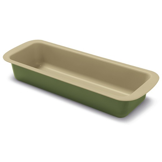 Molde para Plumcake alargado, Color Verde y Beige