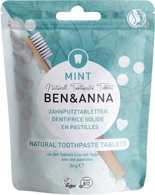 Dentífrico en tabletas sabor Menta