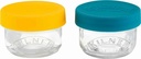 Set de 2 Mini Tarros con Tapa de Silicona para Snacks