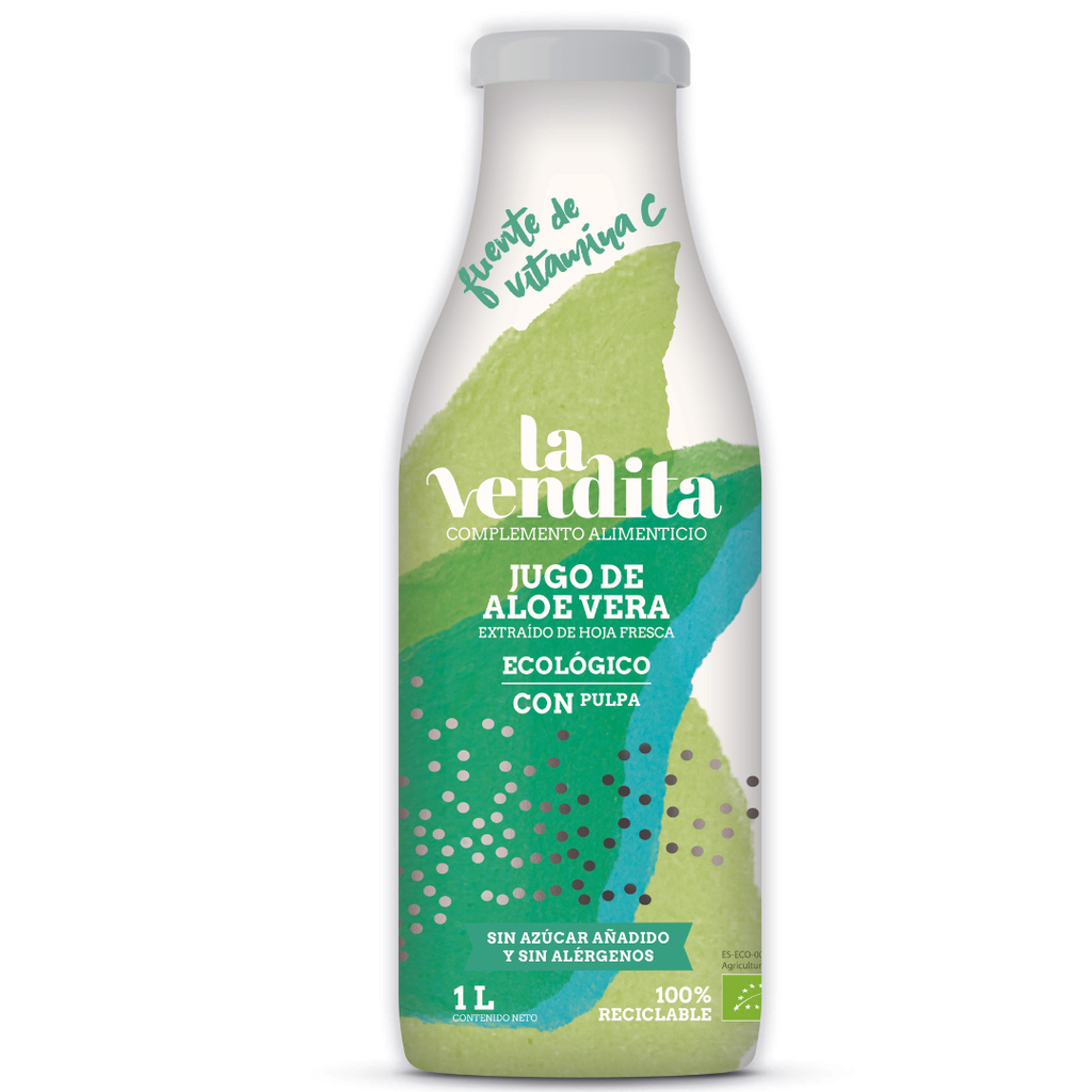 Jugo de Aloe Vera 100% Natural con Pulpa