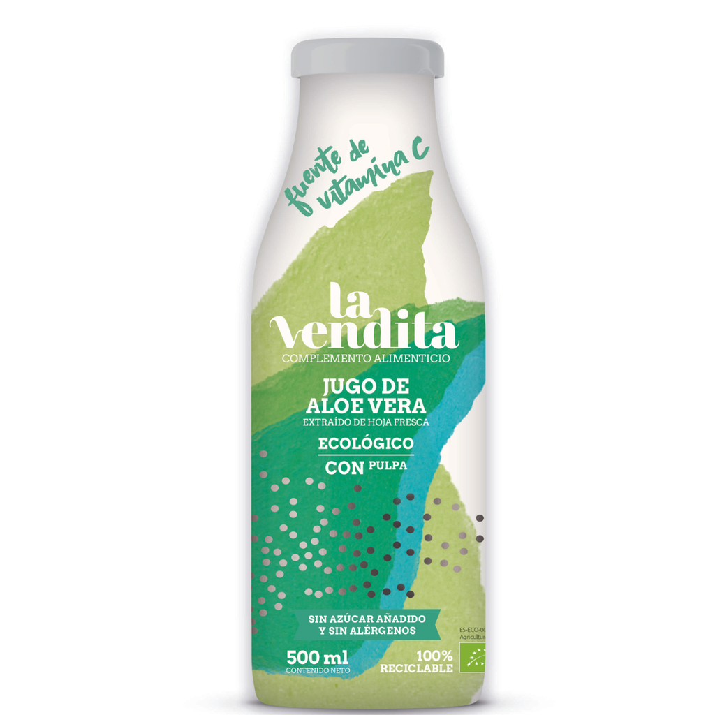 Jugo de Aloe Vera 100% Natural con Pulpa