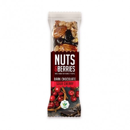 Barrita de Frutos secos con Chocolate Negro y Cereza Bio