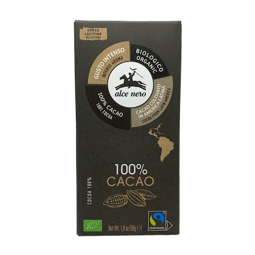 Chocolate negro 100% Bio Sin Azúcar