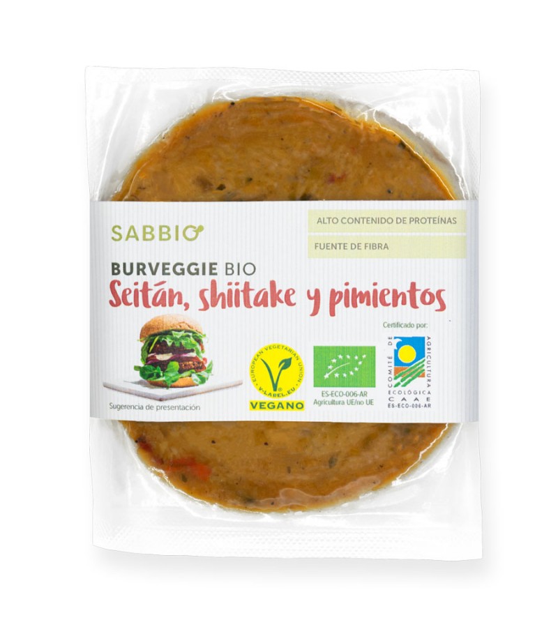 Burveggie de Seitán Shiitake y Pimientos Bio