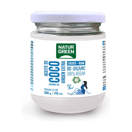 Aceite de coco Virgen Extra Crudo Prensión Frio Bio