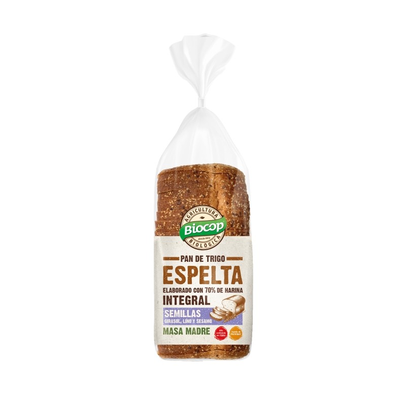 Pan de molde de Espelta con Semillas masa madre Bio
