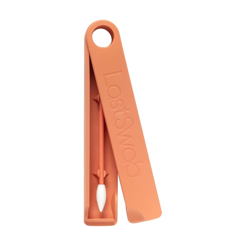 Bastoncillo maquillaje reutilizable + caja - Coral