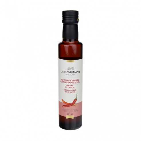 Aceite de oliva Arbequina con guindilla roja picante