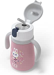 Botella Isotérmica con pajita 360ml Monbento Bunny Rosa