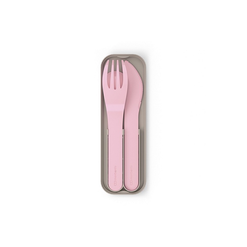 Cubiertos Pocket Biodegradables Rosa Pastel