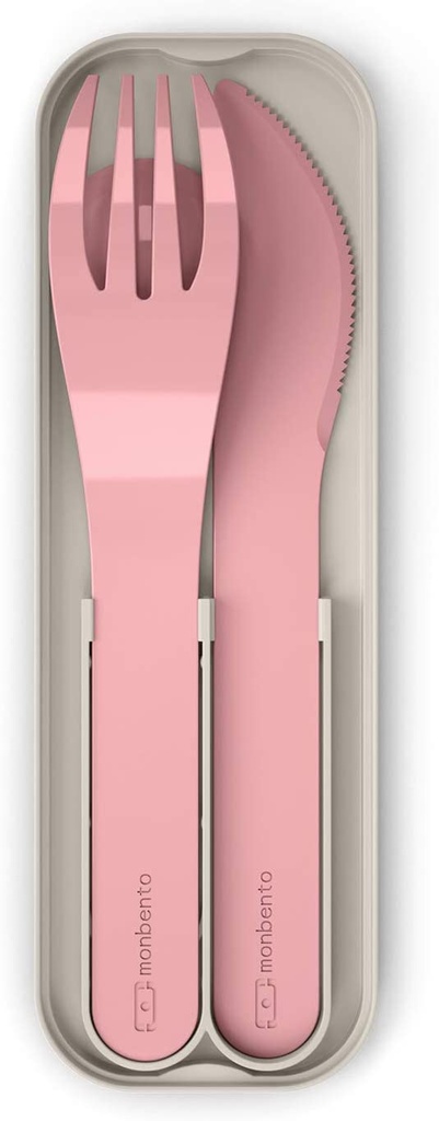 Cubiertos Pocket Biodegradables Rosa Blush