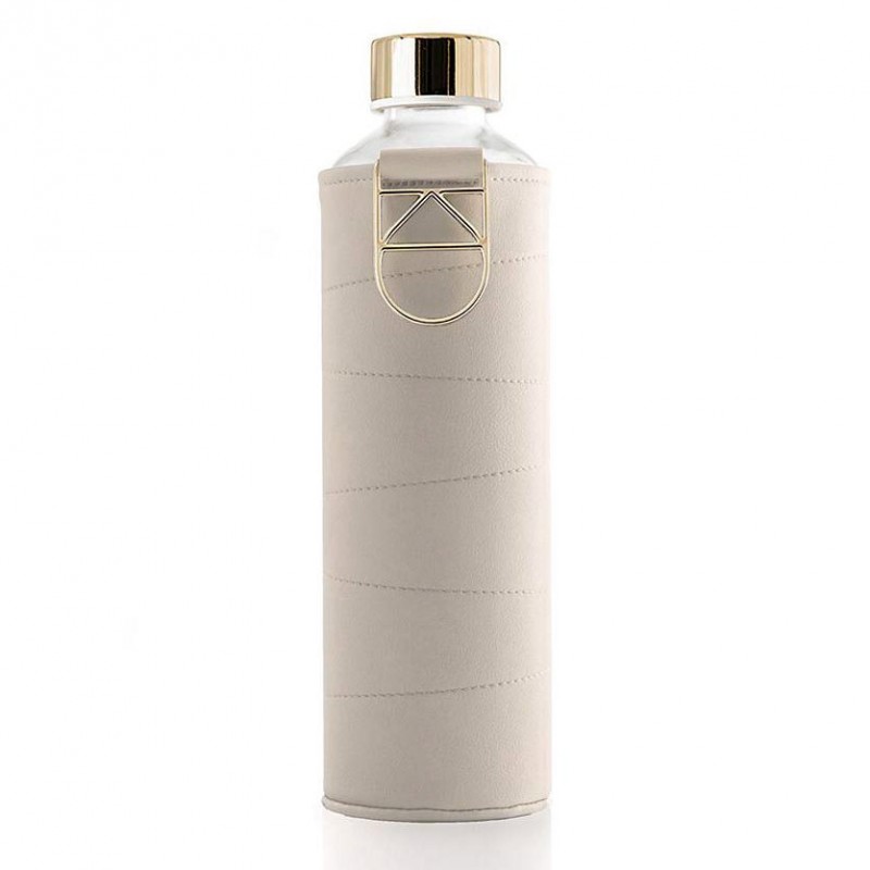 Botella cristal Equa Biosi piel Beige