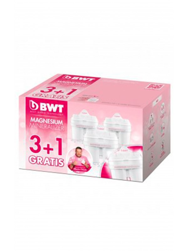 Pack de 3+1 Filtros con Magnesio Longlife Mg2+ de BWT Magnesium Mineralizer