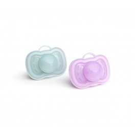 Chupete Herobility Gris-Morado Talla +6meses (2 Unidades)