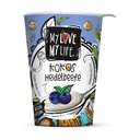 Yogur de coco y arándanos