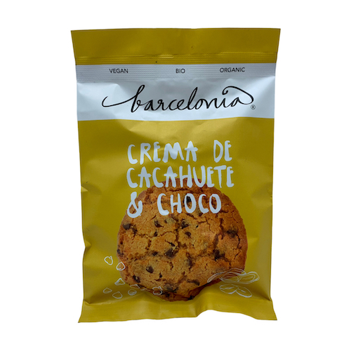 Galleta Cookie Crema de Cacahuete con Chocolate Bio