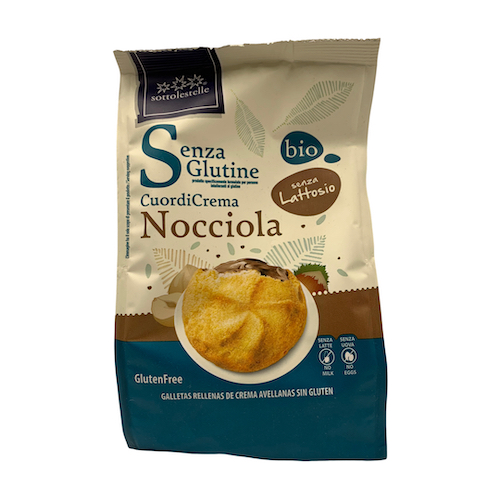 Galletas Rellenas de Crema de Avellanas Bio