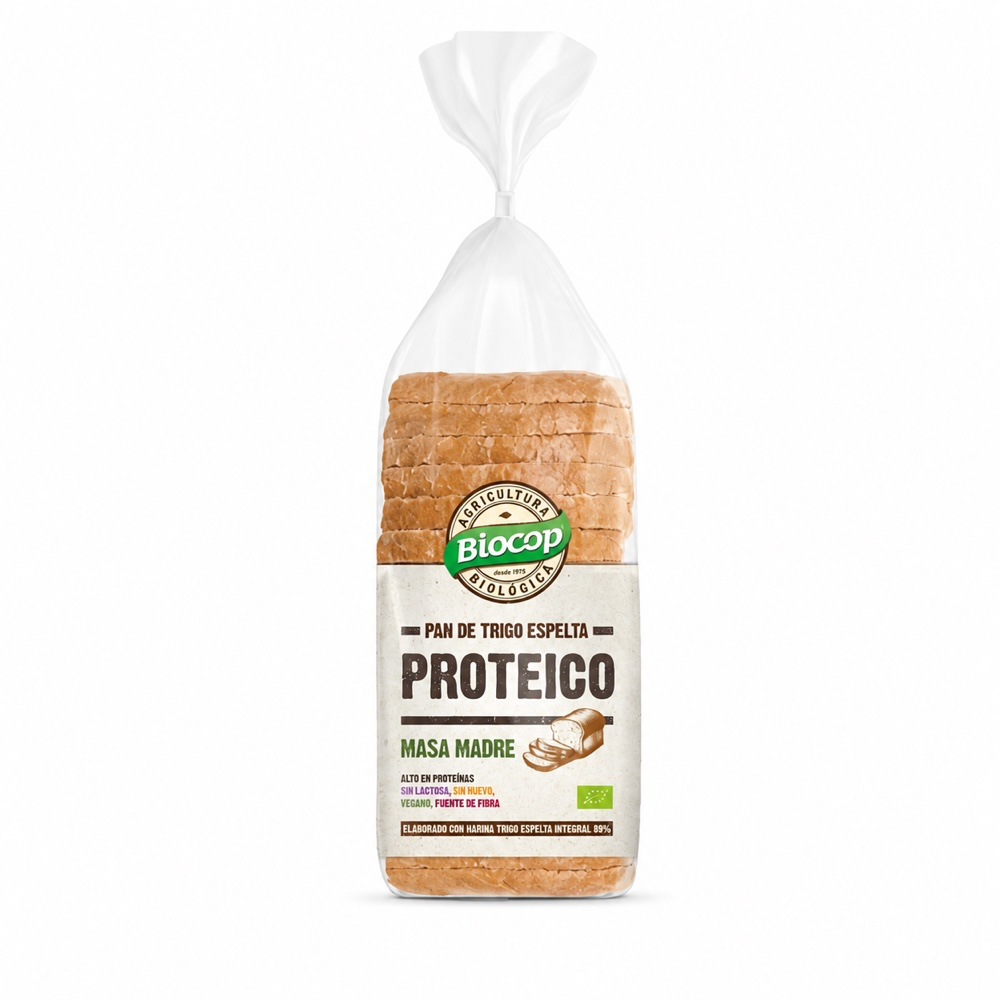 Pan de molde Proteico de Espelta Integral masa madre Bio