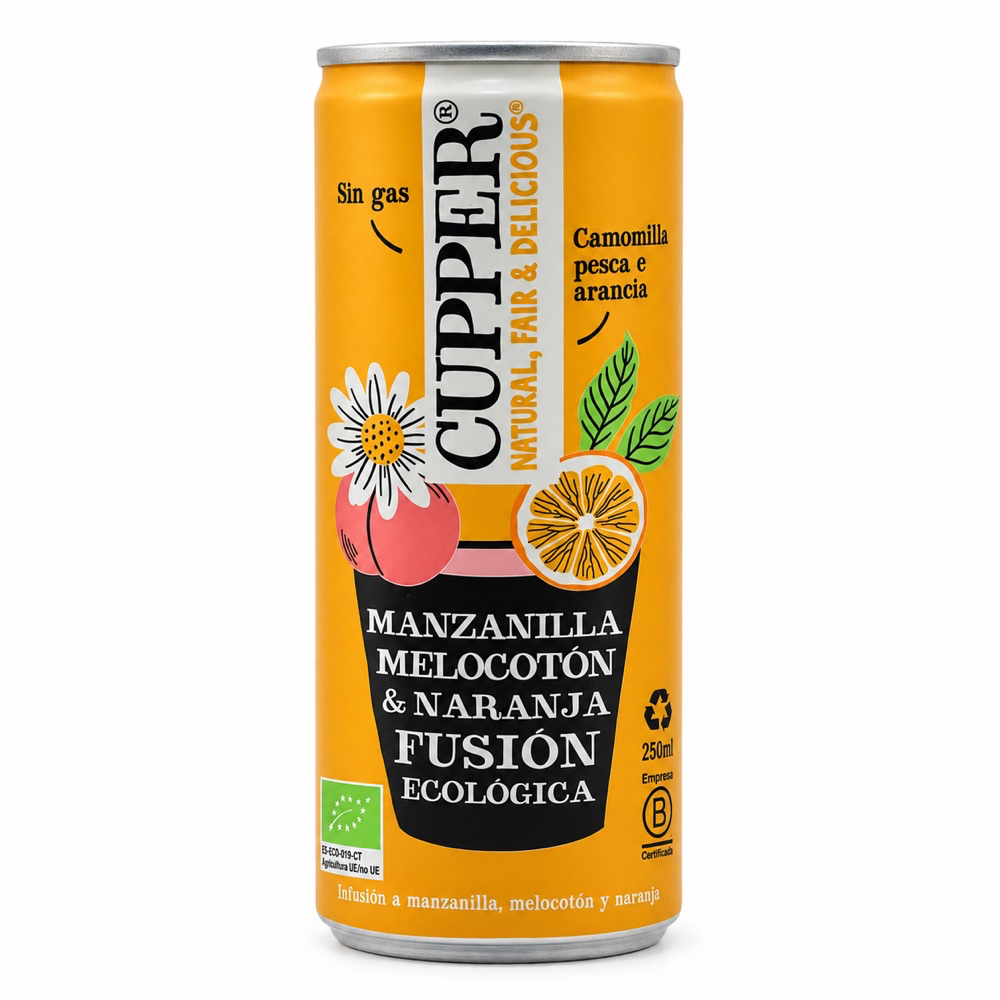 Bebida de Manzanilla Melocotón y Naranja Bio