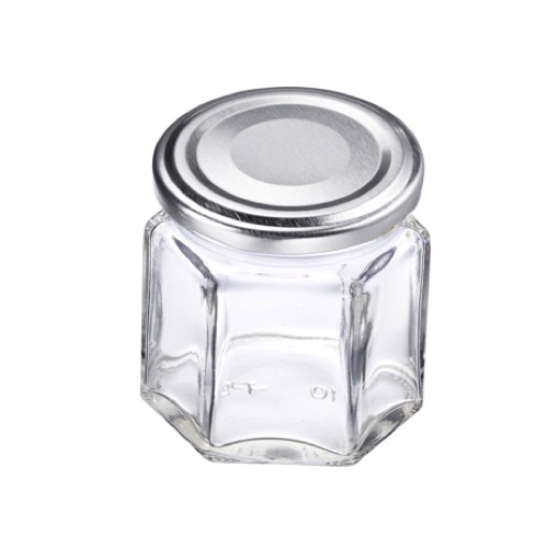 Tarro de cristal con tape plateado