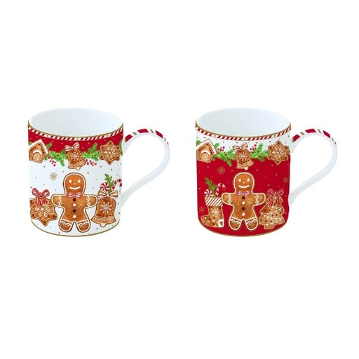 [3371] Juego de 2 Tazas de Navidad - Ginger Cookie