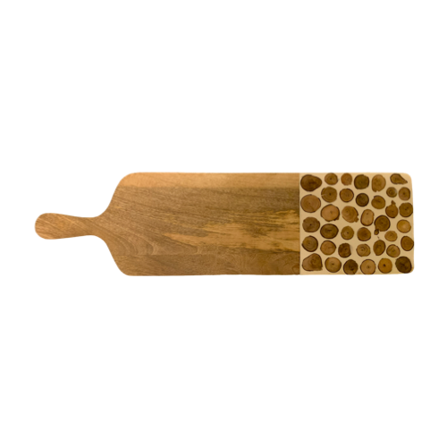 [4385] Tabla de Aperitivos de Madera Natural Larga