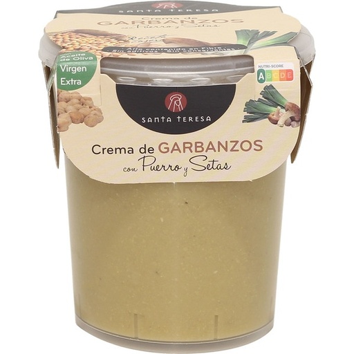 [3238] Crema de Garbanzos, Puerro y Setas