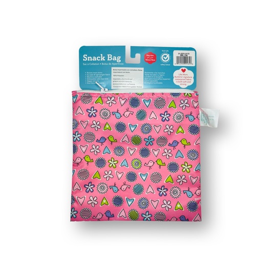 [3085] Bolsa Snack Bumkins - Rosa pajaritos