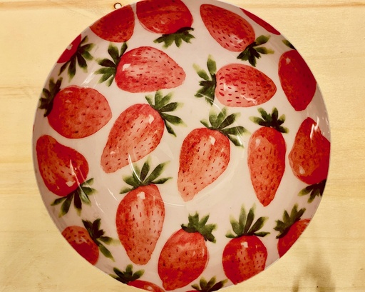 [2794] Bol Round Fresas Metal Pequeño