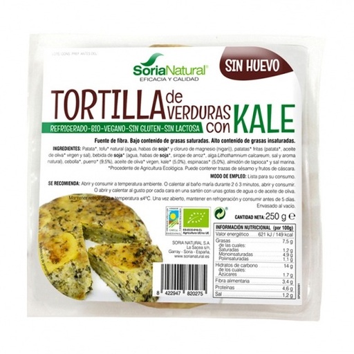 [2783] Tortilla de verduras con kale vegana BÍO
