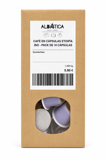 [2656] Café en Cápsulas Etiopía Bio - Pack de 10 cápsulas