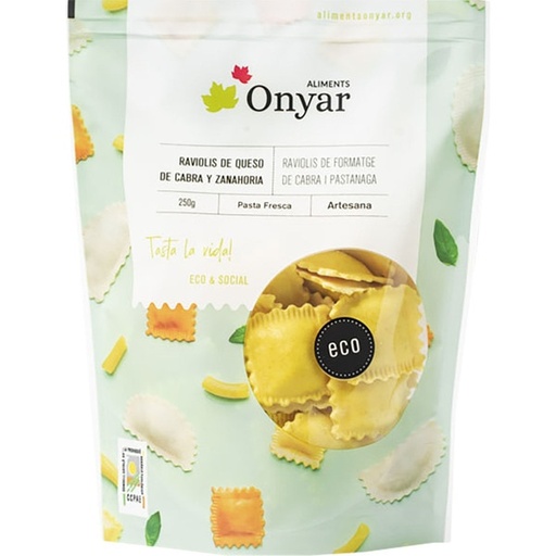 [2619] Pasta Fresca Raviolis de Queso de Cabra y Zanahoria Bio