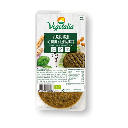 [2462] Hamburguesa de Tofu y Espinacas Bio