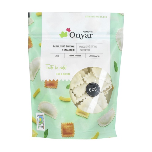 [2289] Pasta Fresca de Raviolis de Shitake y Calabacín Bio