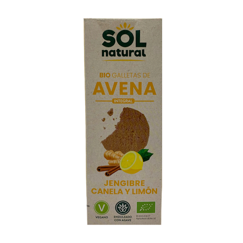[4288] Galletas de Avena Integral con Jengibre y Canela Bio